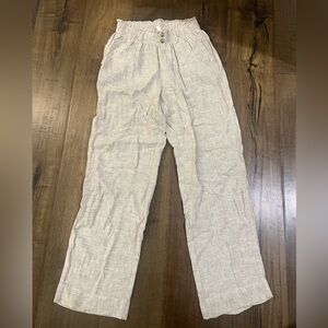 Briggs New York Light Beige Linen Pants